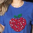 Valentines Day Teacher Hearts Apple Love Teach Women Men Women's Heather T-Shirt Heather True Royal Valentines Day Teacher Hearts Apple Love Teach Women Men Women's Heather T-Shirt Heather True Royal