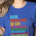 Vintage Bruh We Back No Cap Bruh We'Re Back Student Teacher Women's Heather T-Shirt Heather True Royal Vintage Bruh We Back No Cap Bruh We'Re Back Student Teacher Women's Heather T-Shirt Heather True Royal