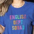 Vintage ENGLISH DEPT SQUAD Back To School Teacher Student Women's Heather T-Shirt Heather True Royal Vintage ENGLISH DEPT SQUAD Back To School Teacher Student Women's Heather T-Shirt Heather True Royal