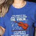 Violin Player Costume For Men Women Violin Teacher Violinist Women's Heather T-Shirt Heather True Royal Violin Player Costume For Men Women Violin Teacher Violinist Women's Heather T-Shirt Heather True Royal