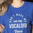 Vocaloid Voice Vocal Music Teacher Singer Singing Women's Heather T-Shirt Heather True Royal Vocaloid Voice Vocal Music Teacher Singer Singing Women's Heather T-Shirt Heather True Royal