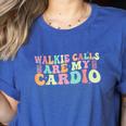 Walkie Calls Are My Cardio SPED Teacher Inclusion ABA Women's Heather T-Shirt Heather True Royal Walkie Calls Are My Cardio SPED Teacher Inclusion ABA Women's Heather T-Shirt Heather True Royal