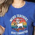 Weird Teachers Build Character Teacher Women's Heather T-Shirt Heather True Royal Weird Teachers Build Character Teacher Women's Heather T-Shirt Heather True Royal