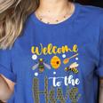 Welcome To The Hive Bee Teacher Back To School Women's Heather T-Shirt Heather True Royal