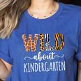 Wild About Kindergarten Teacher Leopard Print Women's Heather T-Shirt Heather True Royal Wild About Kindergarten Teacher Leopard Print Women's Heather T-Shirt Heather True Royal