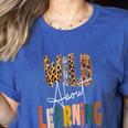 Wild About Learning Teacher Back To School Teaching Women's Heather T-Shirt Heather True Royal