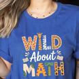 Wild About Math Cute Teacher Student Math Club Women's Heather T-Shirt Heather True Royal Wild About Math Cute Teacher Student Math Club Women's Heather T-Shirt Heather True Royal