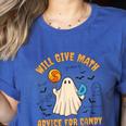 Will Give Math Advice For Candy Math Ghost Teacher Halloween Women's Heather T-Shirt Heather True Royal Will Give Math Advice For Candy Math Ghost Teacher Halloween Women's Heather T-Shirt Heather True Royal