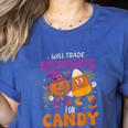 Will Trade Students For Candy Shirt Fun Candy Corn Teacher Women's Heather T-Shirt Heather True Royal Will Trade Students For Candy Shirt Fun Candy Corn Teacher Women's Heather T-Shirt Heather True Royal