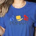 Women Art Teacher Back To School Artist Primary Color Theory Women's Heather T-Shirt Heather True Royal Women Art Teacher Back To School Artist Primary Color Theory Women's Heather T-Shirt Heather True Royal