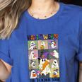 Women Halloween The Teacher Tour Ghosts Pencil Pumpkins Women's Heather T-Shirt Heather True Royal Women Halloween The Teacher Tour Ghosts Pencil Pumpkins Women's Heather T-Shirt Heather True Royal