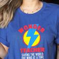 Wonder Teacher Costume Shirt Teacher Halloween Costume Tee Women's Heather T-Shirt Heather True Royal