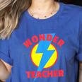 Wonder Teacher Teacher Halloween Tshirt Women's Heather T-Shirt Heather True Royal