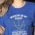 Working On My Quads Algebra Math Gym Teacher Women's Heather T-Shirt Heather True Royal