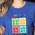 What Zone Are You In How Are You Feeling Teacher Women's Heather T-Shirt Heather True Royal What Zone Are You In How Are You Feeling Teacher Women's Heather T-Shirt Heather True Royal
