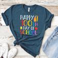 100 Days Of School Teacher And Student Women's Heather T-Shirt Heather Deep Teal
