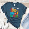 100th Day Of School Teachers Kids Happy 100 Days Women's Heather T-Shirt Heather Deep Teal