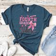 4th Fourth Grade Vibes Back To School Coquette Teacher Girl Women's Heather T-Shirt Heather Deep Teal 4th Fourth Grade Vibes Back To School Coquette Teacher Girl Women's Heather T-Shirt Heather Deep Teal