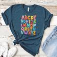Alphabet A-Z ABC Kids Back To School Pre K Teachers Women's Heather T-Shirt Heather Deep Teal