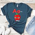 A Is For Apple Pre-K Kindergarten Teacher Student Women's Heather T-Shirt Heather Deep Teal A Is For Apple Pre-K Kindergarten Teacher Student Women's Heather T-Shirt Heather Deep Teal