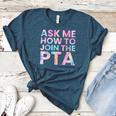 Ask Me How To Join PTA Crew Parent Teacher Matching School Women's Heather T-Shirt Heather Deep Teal