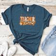 Autumn Pumpkin Thanksgiving Coffee Floral Teacher Fall Women's Heather T-Shirt Heather Deep Teal Autumn Pumpkin Thanksgiving Coffee Floral Teacher Fall Women's Heather T-Shirt Heather Deep Teal