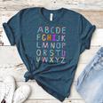 Back To School Kindergarten Alphabet ABC Teacher Women Kids Women's Heather T-Shirt Heather Deep Teal Back To School Kindergarten Alphabet ABC Teacher Women Kids Women's Heather T-Shirt Heather Deep Teal