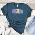Back To School Neon Checkered Second Grade Colorful Teacher Women's Heather T-Shirt Heather Deep Teal Back To School Neon Checkered Second Grade Colorful Teacher Women's Heather T-Shirt Heather Deep Teal