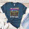 Back To School Retro Reading Is My Jam 80s Teacher Boombox Women's Heather T-Shirt Heather Deep Teal Back To School Retro Reading Is My Jam 80s Teacher Boombox Women's Heather T-Shirt Heather Deep Teal