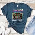 Back To School Retro Teaching Is My Jam 80s Teacher Boombox Women's Heather T-Shirt Heather Deep Teal