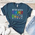 Battery Life Of A Teacher School Teacher Appreciation Women's Heather T-Shirt Heather Deep Teal Battery Life Of A Teacher School Teacher Appreciation Women's Heather T-Shirt Heather Deep Teal
