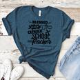 Blessed To Be A Catholic School Teacher Christian Teaching Women's Heather T-Shirt Heather Deep Teal Blessed To Be A Catholic School Teacher Christian Teaching Women's Heather T-Shirt Heather Deep Teal