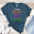 My Broom Broke So Now I Teach Teacher Witch Halloween Women's Heather T-Shirt Heather Deep Teal