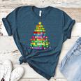 Christmas Tree Made Of Crayons School Teacher Life Student Women's Heather T-Shirt Heather Deep Teal Christmas Tree Made Of Crayons School Teacher Life Student Women's Heather T-Shirt Heather Deep Teal