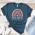 Coffee Gives Me Teacher Powers Leopard Rainbow Teacher Women's Heather T-Shirt Heather Deep Teal Coffee Gives Me Teacher Powers Leopard Rainbow Teacher Women's Heather T-Shirt Heather Deep Teal