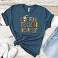 Coffee Teach Repeat Leopard Print Back To School Teachers Women's Heather T-Shirt Heather Deep Teal