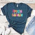 Color Special Education Squad Groovy Dream Team SPED Teacher Women's Heather T-Shirt Heather Deep Teal