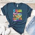 Color The World With Kindness Teachers Back To School Women's Heather T-Shirt Heather Deep Teal Color The World With Kindness Teachers Back To School Women's Heather T-Shirt Heather Deep Teal