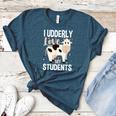 Cow Teacher Lover Women's Heather T-Shirt Heather Deep Teal