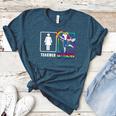 Cute Art Teacher Magical Dabbing Unicorn Artist Women's Heather T-Shirt Heather Deep Teal