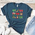Cute Coquette Pencil Bow Christmas School Teacher Student Women's Heather T-Shirt Heather Deep Teal