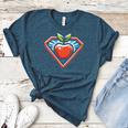 Cute Distressed Super Teacher Superhero Apple Women's Heather T-Shirt Heather Deep Teal Cute Distressed Super Teacher Superhero Apple Women's Heather T-Shirt Heather Deep Teal