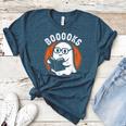 Cute Ghost Book Reading Books Lover Retro Halloween Teacher Women's Heather T-Shirt Heather Deep Teal