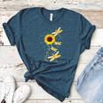 Dragonfly Sunflower Teacher Growth Mindset Choose To Shine Women's Heather T-Shirt Heather Deep Teal