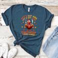 Eat Kids Punctuation Saves Lives Thanksgiving Turkey Teacher Women's Heather T-Shirt Heather Deep Teal
