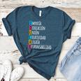 Educar Bilingual Spanish Teacher Women's Heather T-Shirt Heather Deep Teal Educar Bilingual Spanish Teacher Women's Heather T-Shirt Heather Deep Teal