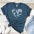 ESL Teacher ESOL Student Cute Heart Shape English Teacher Women's Heather T-Shirt Heather Deep Teal