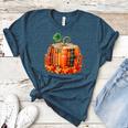 Fall Book Autumn Reading Teacher Halloween Pumpkin Season Women's Heather T-Shirt Heather Deep Teal