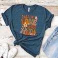 Fall In Love With Science Math Teacher Fall Thanksgiving Women's Heather T-Shirt Heather Deep Teal
