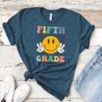 Fifth Grade Team Teachers Boys Girls Retro Smile 5th Grade Women's Heather T-Shirt Heather Deep Teal